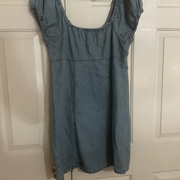 Madewell/ Denim Margie Mini Dress in Bevy Wash size 12 - Picture 8 of 9